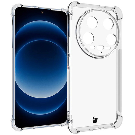 Etui + 2x folia Bizon Case Clear Pack do Xiaomi 14 Ultra, przezroczyste