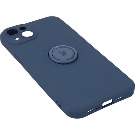Etui Bizon Case Silicone Ring Sq do iPhone 14 Plus, granatowe