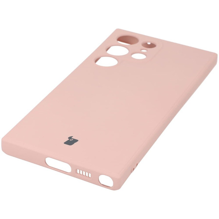 Etui Bizon Case Silicone Sq do Samsung Galaxy S23 Ultra, jasnoróżowe