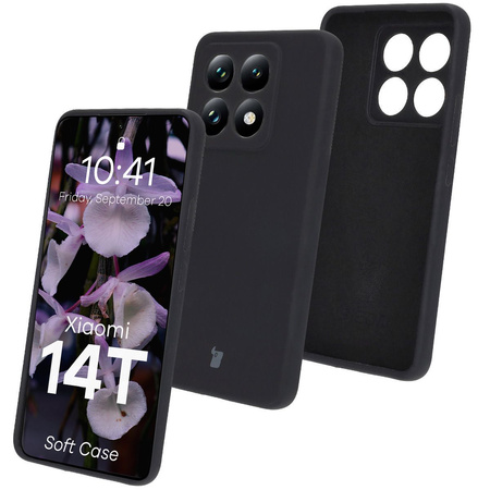 Silikonowe etui Bizon Soft Case do Xiaomi 14T, czarne