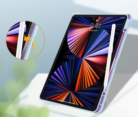 Etui Bizon Case Tab Clear Matt do iPad Pro 12.9 2022/2021/2020/2018, błękitne