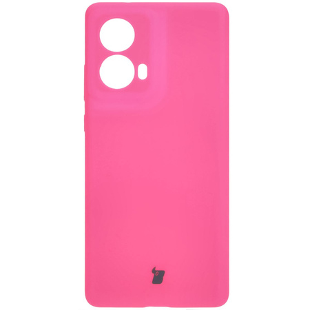 Silikonowe etui Bizon Soft Case do Motorola Moto G85 5G, neonowo-różowe