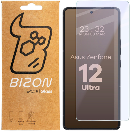 Elastyczne szkło hybrydowe Bizon Glass Mule do iPhone 16 Plus