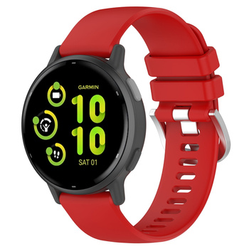 Pasek Bizon Strap Watch Silicone Pro do Garmin Vivoactive 5, czerwony