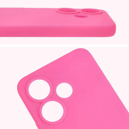 Silikonowe etui Bizon Soft Case do Xiaomi Redmi 13 4G, neonowo-różowe