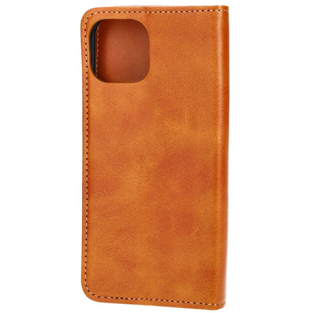Etui z klapką Bizon Case Pocket Pro do iPhone 15, brązowe