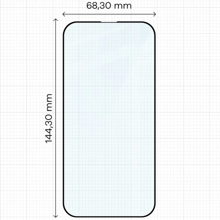 Szkło hartowane Bizon Glass Edge Duo do iPhone 14 Pro, czarna ramka, 2 sztuki