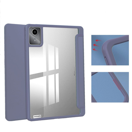 Etui Bizon Case Tab Clear Matt do Lenovo Tab M11 1 gen., lawendowe
