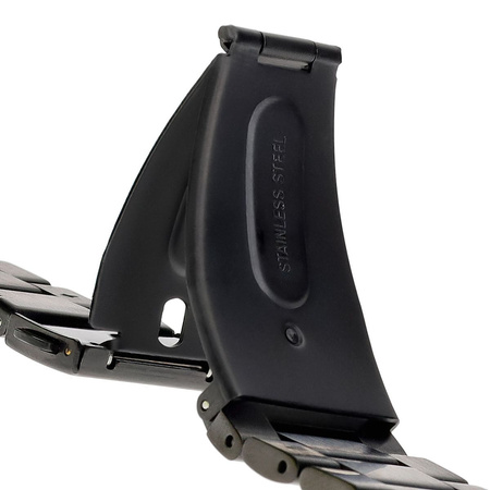 Pasek ze stali nierdzewnej Bizon Strap Watch Aura do Xiaomi Redmi Watch 5/4 / Smart Band 9/8 Pro, czarny