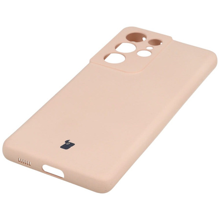 Etui Bizon Case Silicone do Galaxy S21 Ultra, jasnoróżowe