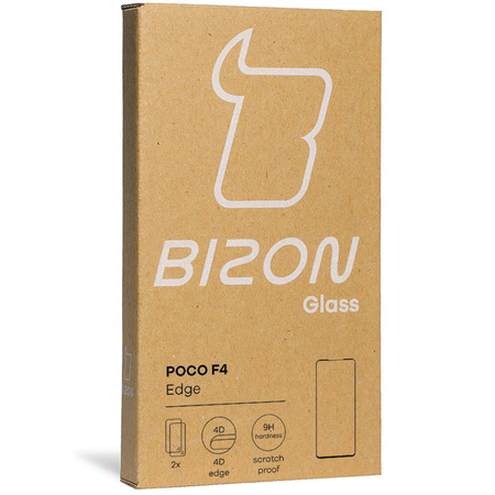 Szkło hartowane Bizon Glass Edge - 2 sztuki + ochrona na obiektyw, Xiaomi Poco F4