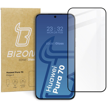 Szkło hartowane Bizon Glass Edge 2 do Huawei Pura 70, czarne