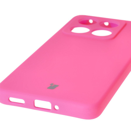 Silikonowe etui Bizon Soft Case do Xiaomi 14T, neonowo-różowe