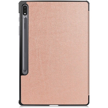 Etui Bizon Case Tab Croc do Samsung Galaxy Tab S8 Plus / S7 Plus, różowozłote