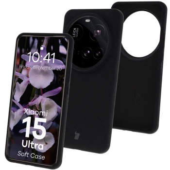 Silikonowe etui Bizon Soft Case do Xiaomi 15 Ultra, czarne