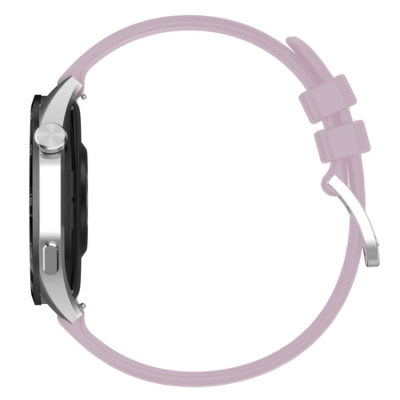 Pasek silikonowy do smartwatcha, Bizon Strap Watch Silicone Pro T, Quick Release 22 mm, jasnofioletowy