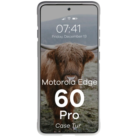 Pancerne etui Bizon Case Tur do Motorola Edge 60 Pro, jasnoszare