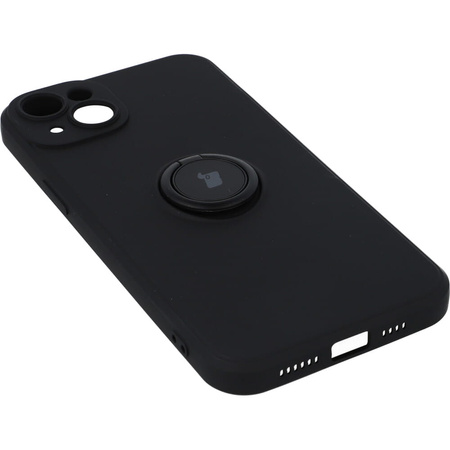 Etui Bizon Case Silicone Ring Sq do iPhone 14 Plus, czarne