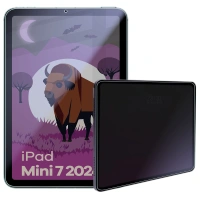 Prywatyzujące szkło hybrydowe Bizon Glass Tab Mule Shadow do iPad Mini 7 2024, matowe