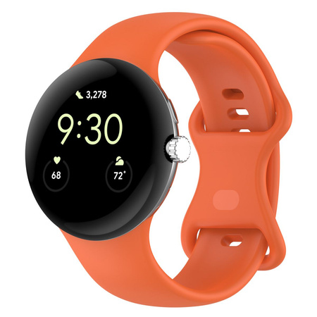 Silikonowy pasek Bizon Strap Watch Silicone S do Google Pixel Watch 3/Watch 2/Watch 1 41mm, pomarańczowy