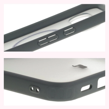 Etui z pierścieniem magnetycznym Bizon Case MatteO do Pixel 10 Pro XL, przydymione-szare