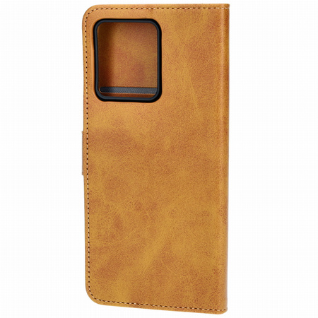 Etui z klapką Bizon Case Pocket do Motorola Edge 40 Neo, brązowe