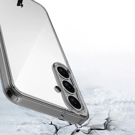 Etui Bizon Case Halo do Galaxy S25, przydymione-czarne