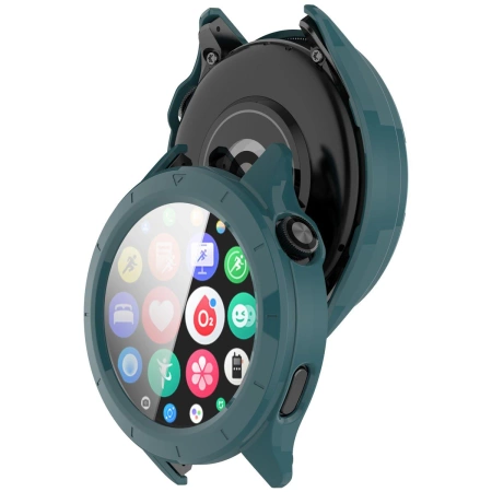 Etui ze szkłem do zegarka Bizon Case+Glass Watch do Xiaomi Watch S4, zielone