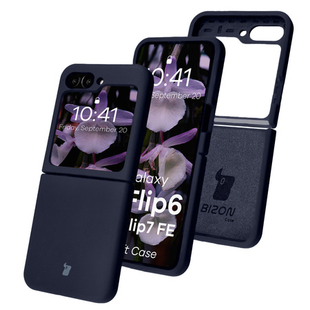 Silikonowe etui Bizon Soft Case do Galaxy Z Flip6, ciemnoniebieskie