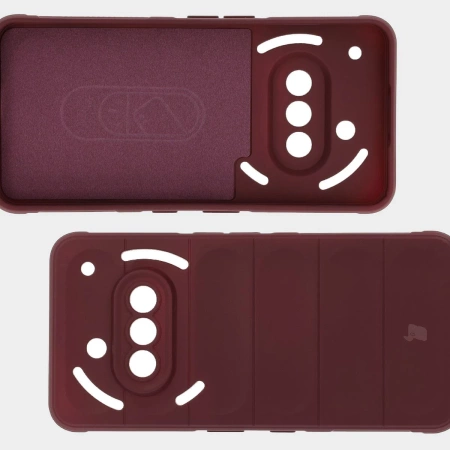Pancerne etui Bizon Case Tur do Nothing Phone (3a), burgundowe