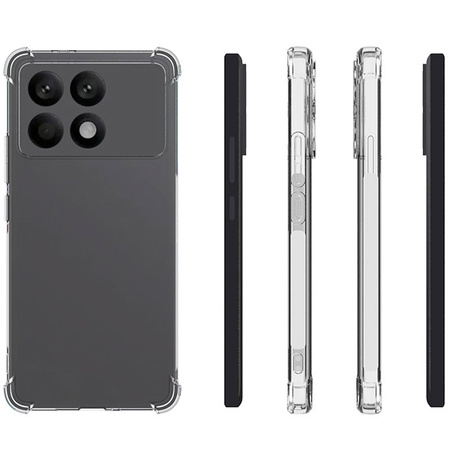 Etui + 2x szkło Bizon Case Clear Pack do Xiaomi Poco F6 Pro, przezroczyste