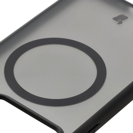 Etui z pierścieniem magnetycznym Bizon Case MatteO do Realme GT 7 / 7T, przydymione-czarne
