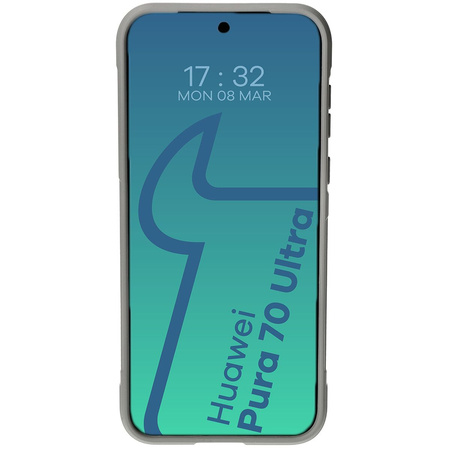 Pancerne etui Bizon Case Tur do Huawei Pura 70 Ultra, jasnoszare