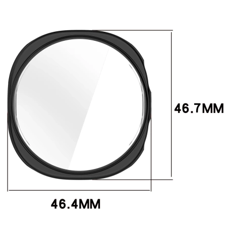 Etui z osłoną ekranu Bizon Case Watch Felipe do Galaxy Watch 8 44 mm, czarne