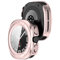 Etui ze szkłem do zegarka Bizon Case+Glass Watch do Galaxy Watch Ultra 2 / 1, satynowo różowe