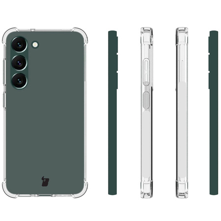Etui + 2x szkło + obiektyw Bizon Case Clear Pack do Galaxy S23 Plus, przezroczyste
