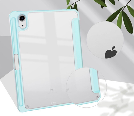 Etui Bizon Case Tab Clear Matt do Apple iPad Mini (A17 Pro) 2024 / iPad Mini 6 2021, błękitne