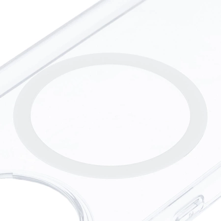 Etui z pierścieniem magnetycznym Bizon Case CrystalO do Xiaomi POCO F7 Pro, przezroczyste