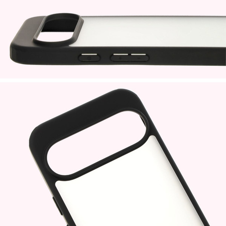 Etui Bizon Case Angelo do Google Pixel 9 / 9 Pro, przydymione z czarną ramką