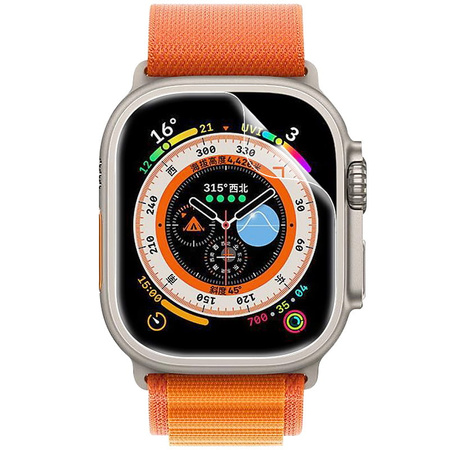 Folia hydrożelowa na ekran Bizon Glass Watch Hydrogel Duo, Apple Watch Ultra 49mm, 2 sztuki