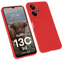 Pancerne etui Bizon Case Tur do Xiaomi Redmi 13C 5G, czerwone