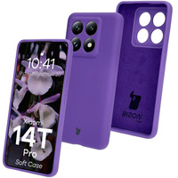 Silikonowe etui Bizon Soft Case do Xiaomi 14T Pro, fioletowe