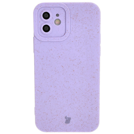 Ekologiczne etui Bizon Bio-Case do iPhone 12, fioletowe