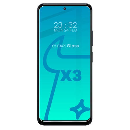 3x Szkło hartowane + szybka na aparat Bizon Glass Clear 2 Pack do Poco X5