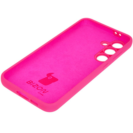 Silikonowe etui Bizon Soft Case do Galaxy S24 FE, neonowo-różowe