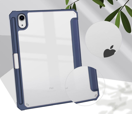 Etui Bizon Case Tab Clear Matt do Apple iPad Mini (A17 Pro) 2024 / iPad Mini 6 2021, granatowe
