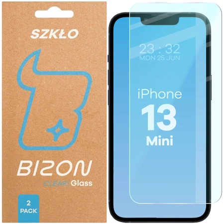 Szkło hartowane Bizon Glass Clear Duo do iPhone 13 Mini, 2 sztuki