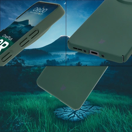 Etui Bizon Case Łupka do OnePlus 13R, zielone