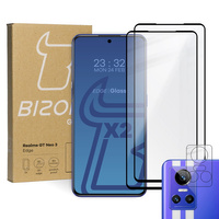 2x Szkło + szybka na aparat Bizon Edge Pack do Realme GT Neo 3