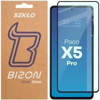Szkło hartowane Bizon Glass Edge 2 do Poco X5 Pro, czarne